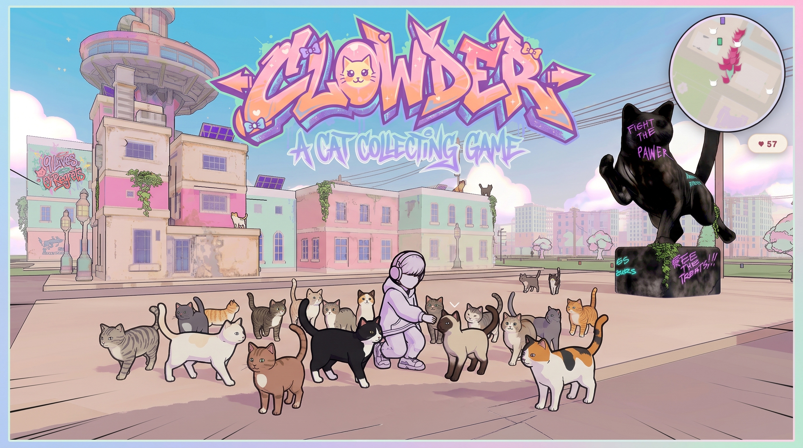 CLOWDER — Huntrezz Janos’s pastel cat collecting game