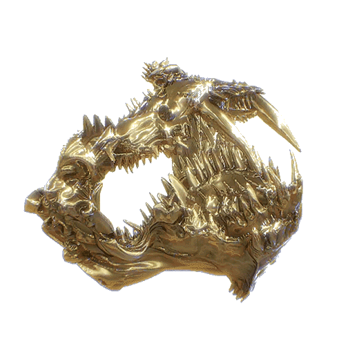 3D Printed Golden Tooth Mask